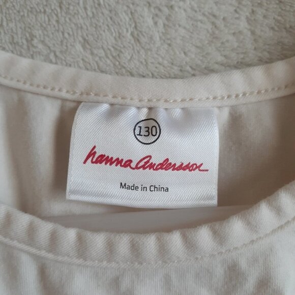 Hanna Andersson Girls Size 130 (7-8) Cream, Black Shimmer Tulle Holiday Dress - Picture 4 of 6